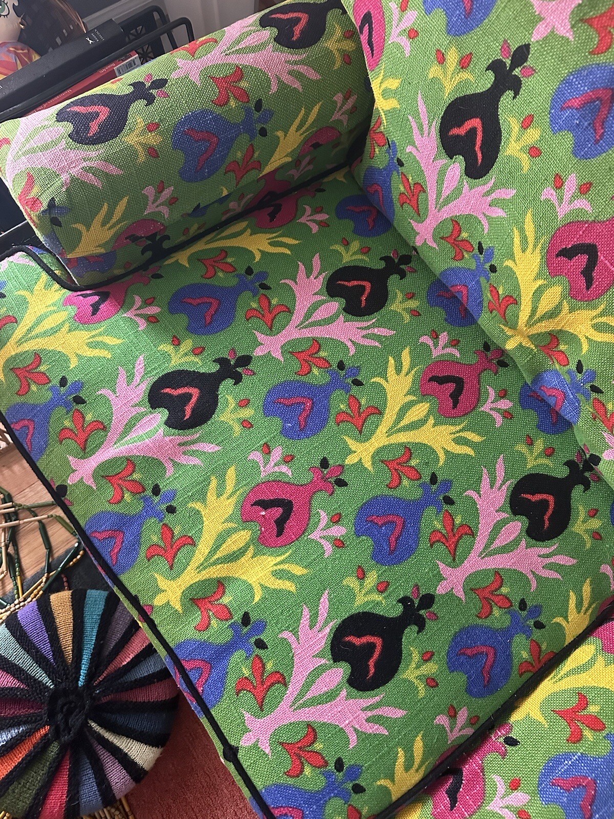 Vintage Mid Century Couch Sofa - Jack Lenor Larsen?? MCM Funky Psychedelic Vintage Mid Century Couch Sofa - Jack Lenor Larsen?? MCM Funky Psychedelic