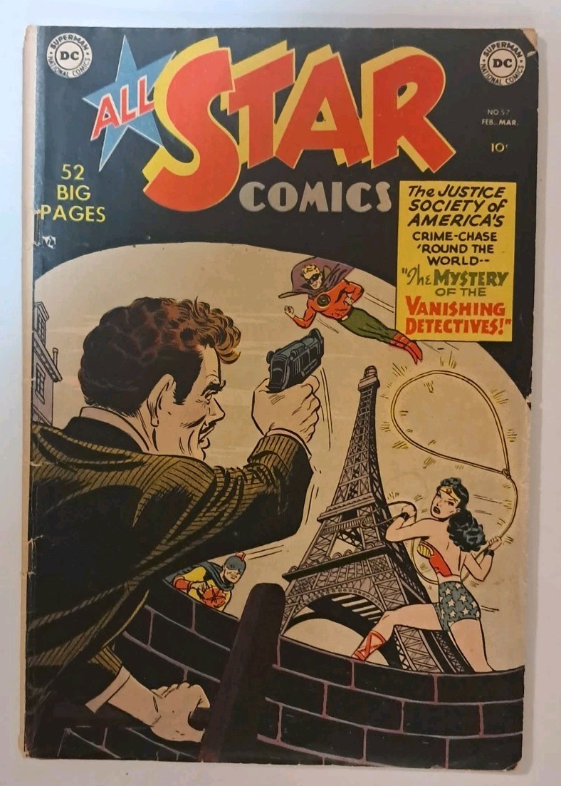 All-Star Comics #57 (DC Comic Feb-Mar 1951) VG/FN Condition, Last JSA Golden Age All-Star Comics #57 (DC Comic Feb-Mar 1951) VG/FN Condition, Last JSA Golden Age