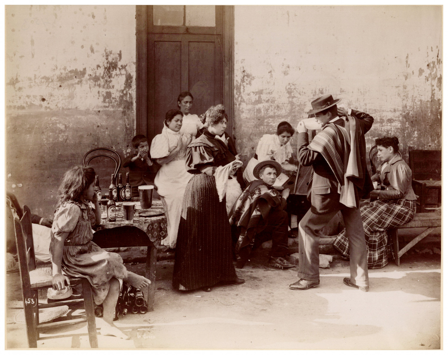 Odber Heffer, Chile, La Cueca, National Dance Vintage Albumen Print Album Print Odber Heffer, Chile, La Cueca, National Dance Vintage Albumen Print Album Print