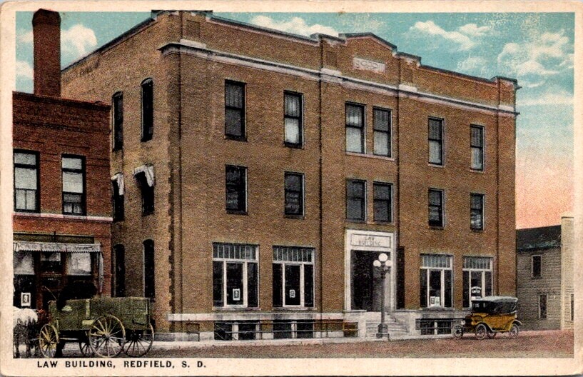 Vintage Postcard Law Building Redfield South Dakota c.1915-1930 O011 Vintage Postcard Law Building Redfield South Dakota c.1915-1930 O011