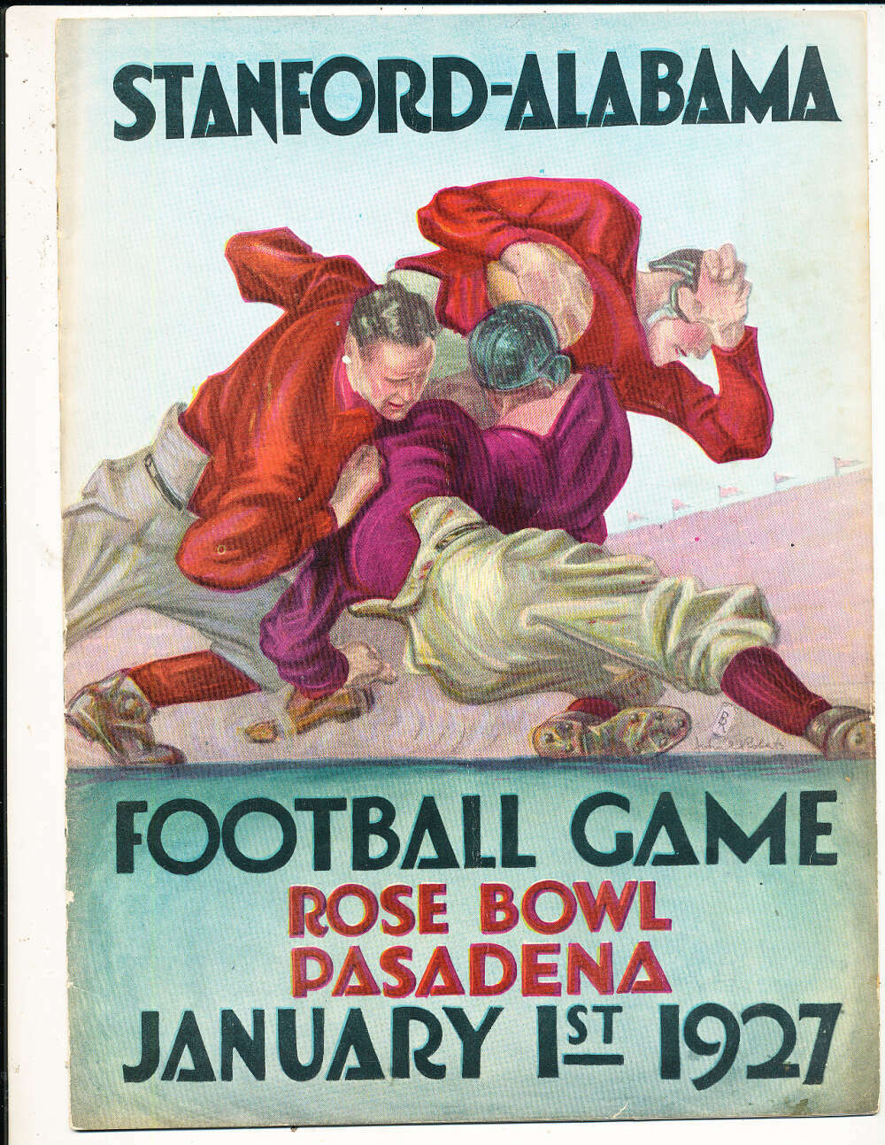 1927 Rose Bowl Football Program Alabama vs Stanford stadium ed. 1927 Rose Bowl Football Program Alabama vs Stanford stadium ed.
