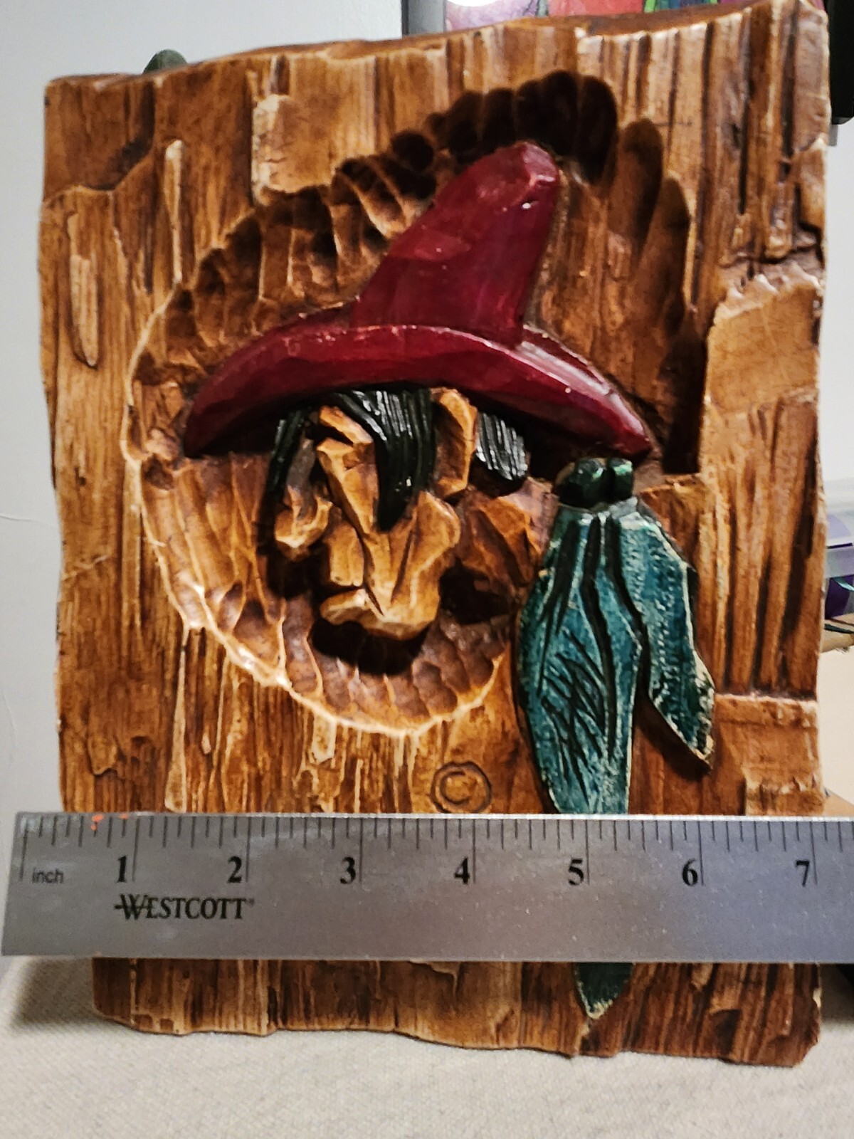 RARE VINTAGE Andy Anderson Cowboy Chalkware Sculpture 3D wall art.