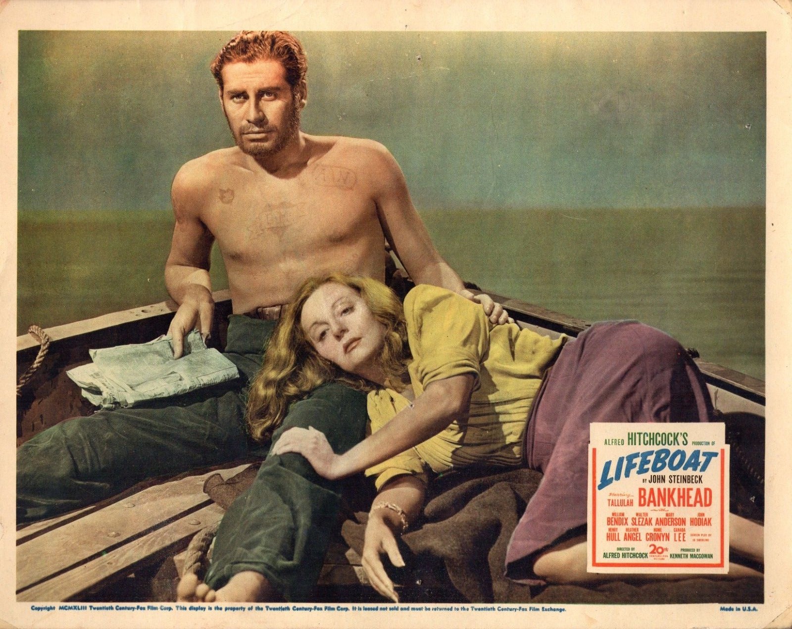 Alfred Hitchcock Tallulah Bankhead Lifeboat Original 11x14