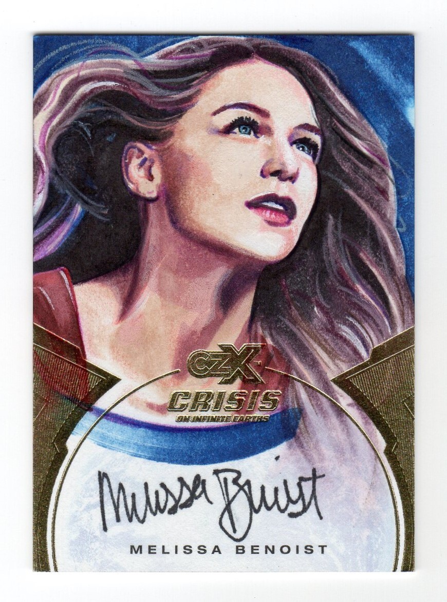 CZX Crisis on Infinite Earths Melissa Benoist Sketch Autograph by David Desbois