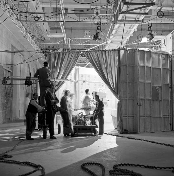 Rehearsals television comedy TV studios RAI Milan 13th January 1953 Old Photo 2 Rehearsals television comedy TV studios RAI Milan 13th January 1953 Old Photo 2