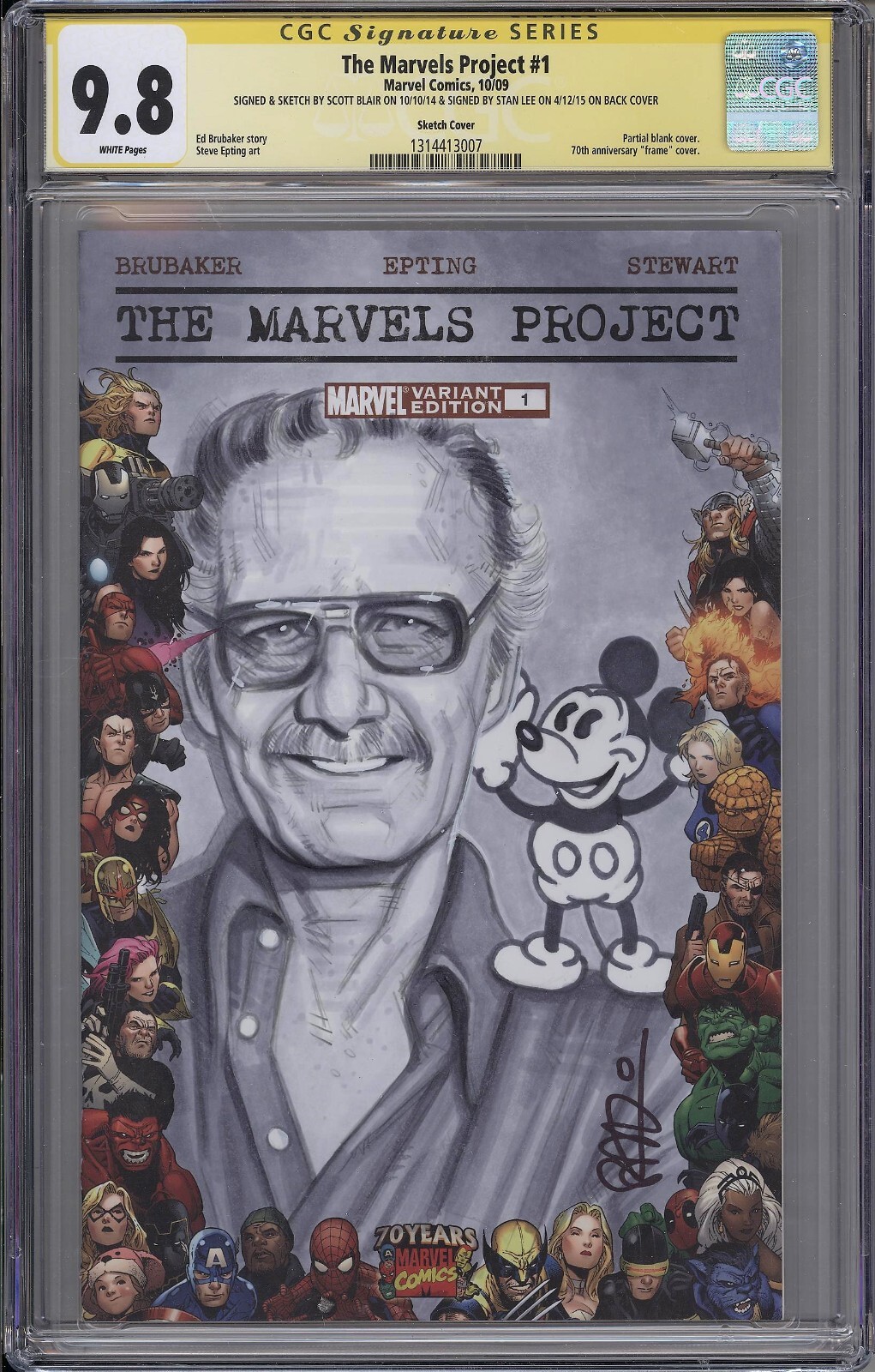 Marvels Project #1 CGC SS 9.8 Stan Lee SIGNED ONE OF A KIND Walt Disney COSPLAY Marvels Project #1 CGC SS 9.8 Stan Lee SIGNED ONE OF A KIND Walt Disney COSPLAY