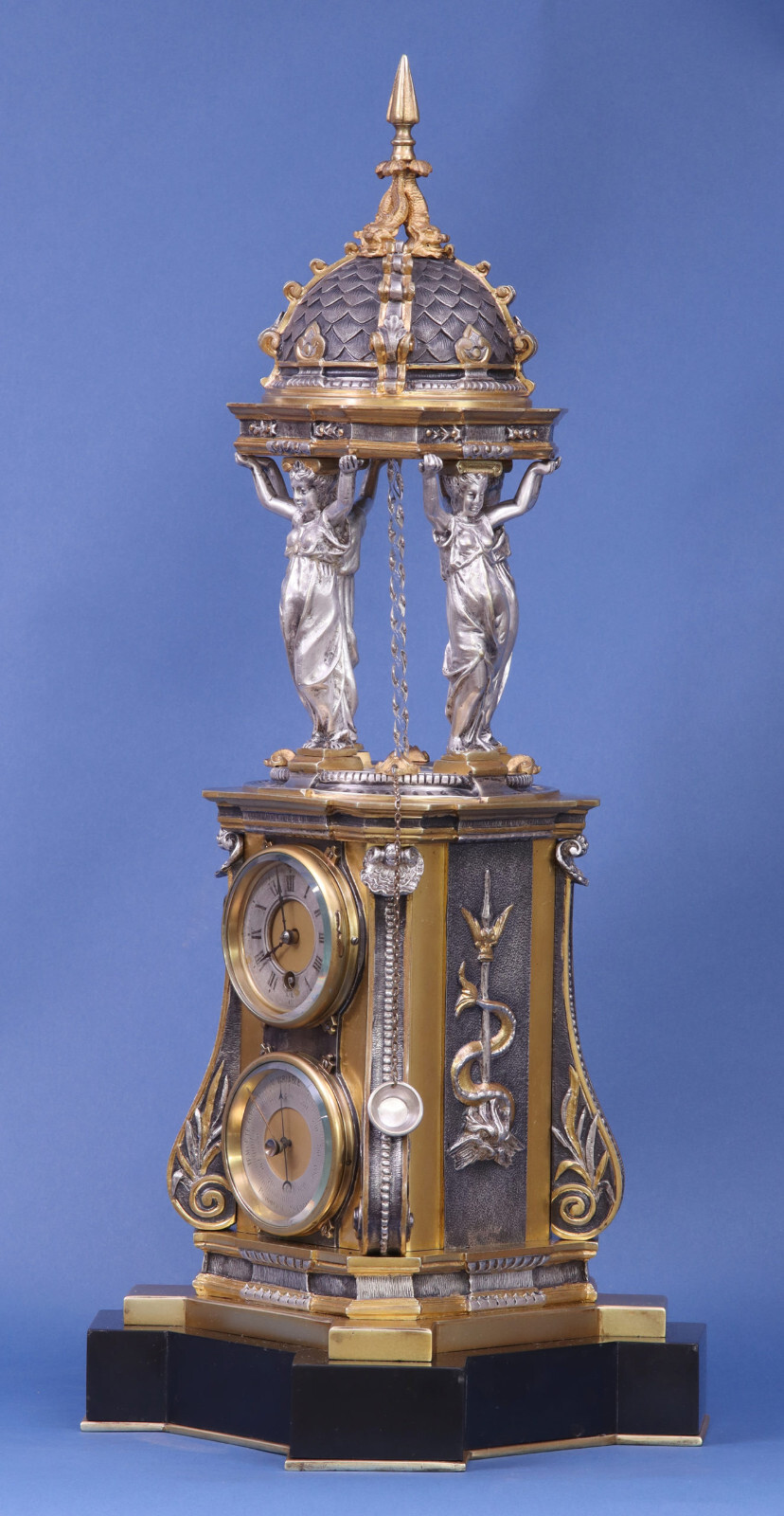 ANTIQUE FRENCH INDUSTRIAL AUTOMATED WALLACE FOUNTAIN CLOCK ANTIQUE FRENCH INDUSTRIAL AUTOMATED WALLACE FOUNTAIN CLOCK