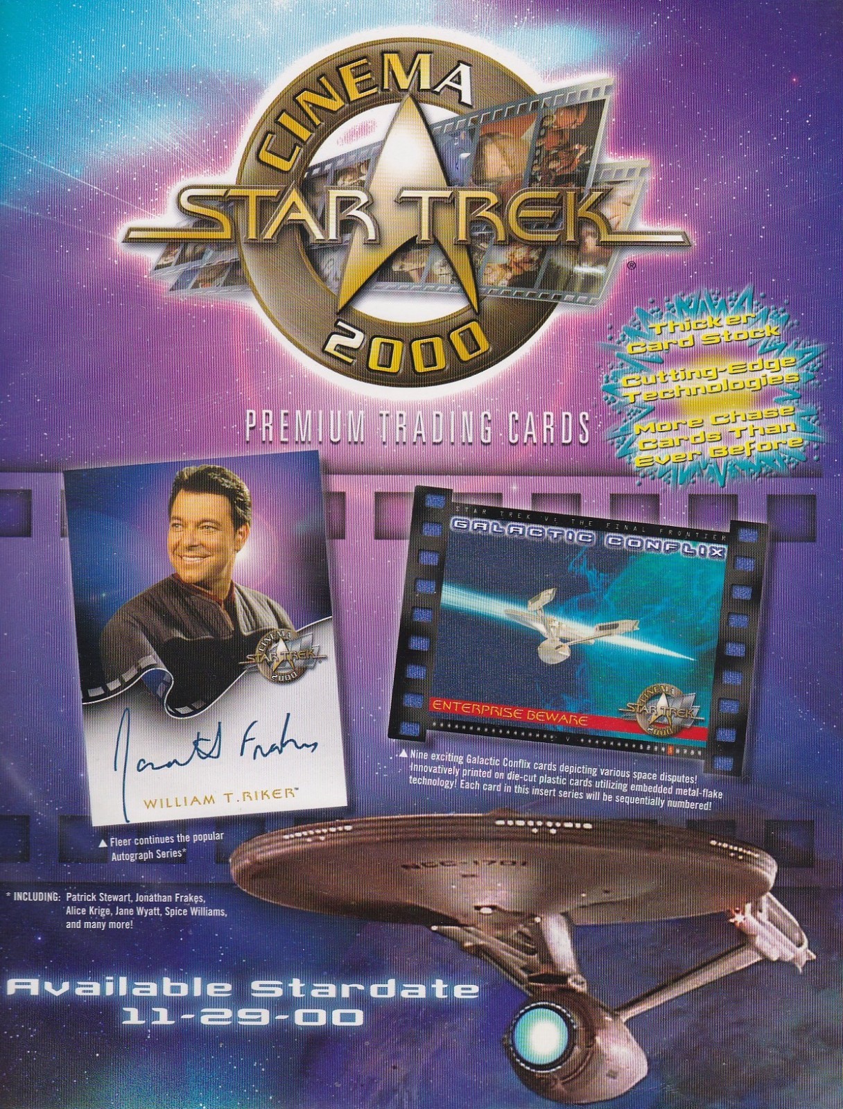 STAR TREK CINEMA 2000 MASTER SET AUTOGRAPHS GALACTIC CONFLIX VARIANTS REDEMPTION
