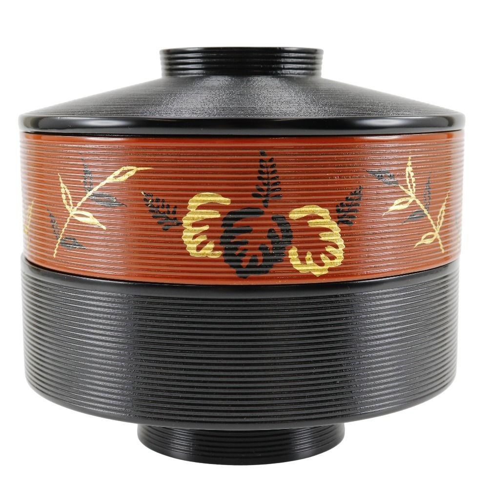 [ZOUHIKO] Zouhiko Kirimasuju Jubako Two-tiered Jubako Makie Lacquerware _
