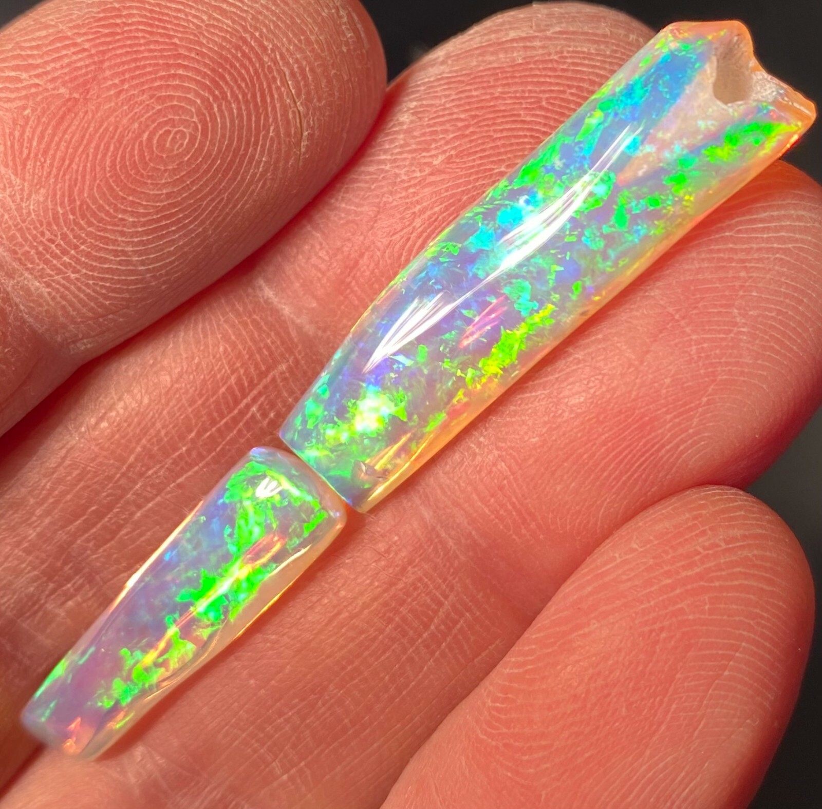 19.55ct Rare Australian Belemnite Pipe Opal Fossil Jewelry Collectors Gem 19.55ct Rare Australian Belemnite Pipe Opal Fossil Jewelry Collectors Gem