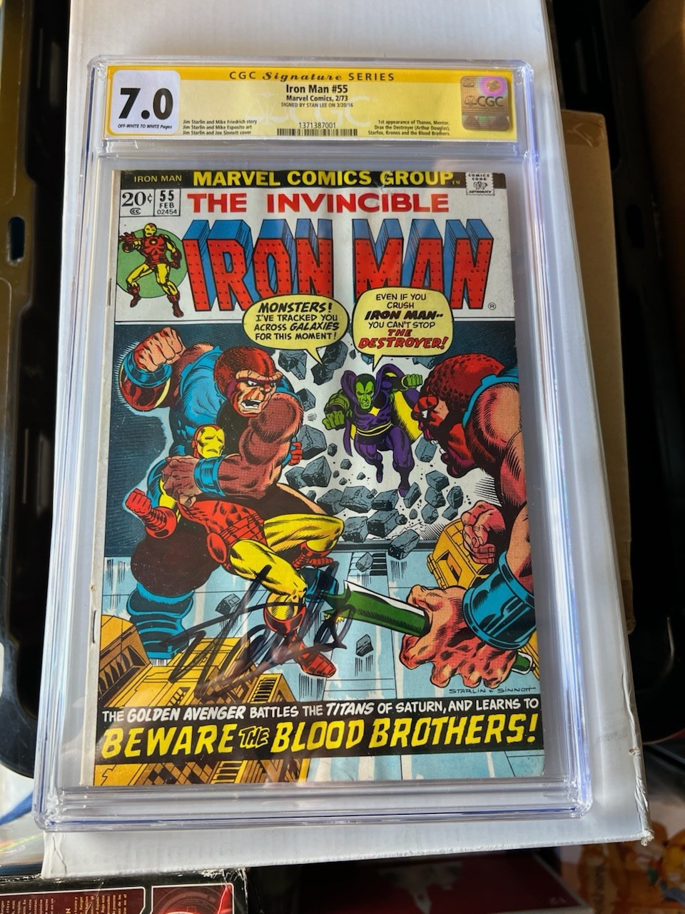 Iron Man 55 Cgc 7.0 Signed By Stan Lee Iron Man 55 Cgc 7.0 Signed By Stan Lee