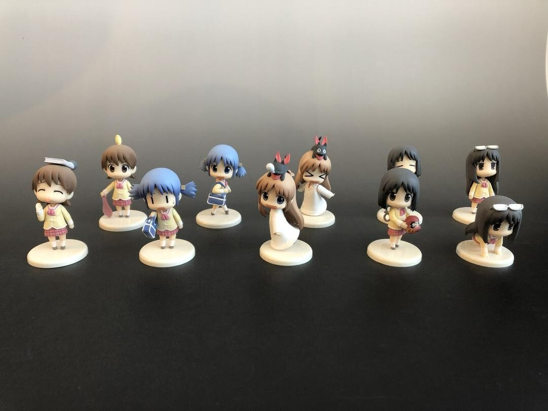 Nichijou My Ordinary Life Toys Works Chara-Ani Figure Set of 10 Niitengo W/BOX Nichijou My Ordinary Life Toys Works Chara-Ani Figure Set of 10 Niitengo W/BOX