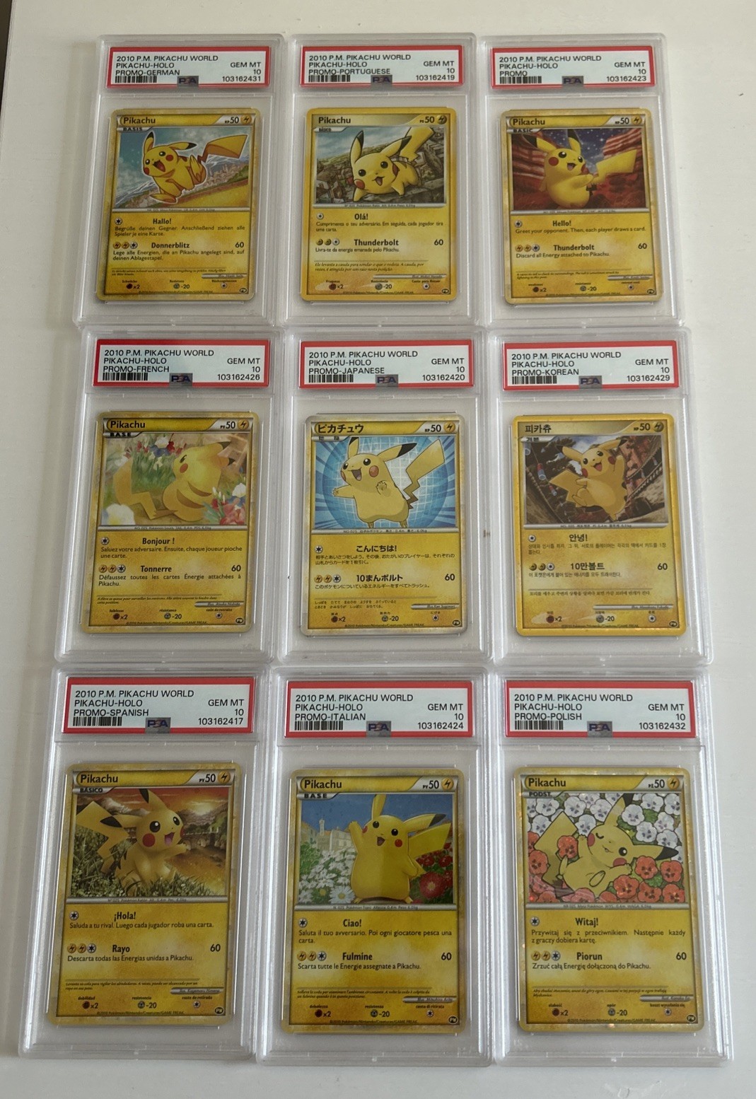 2010 Japanese Pokemon Pikachu World Collection 9 Card Set Rare Bundle Lot 2010 Japanese Pokemon Pikachu World Collection 9 Card Set Rare Bundle Lot