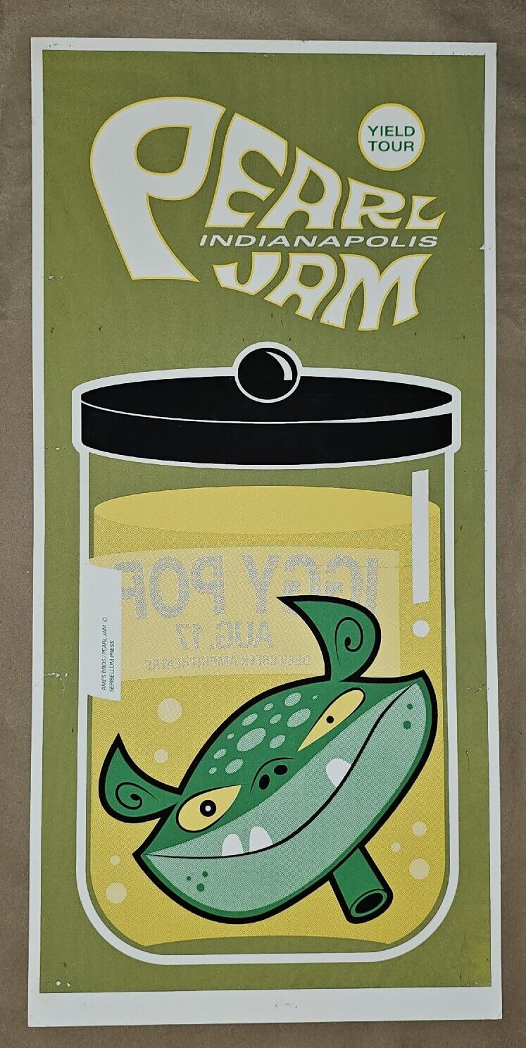 1998 Pearl Jam Noblesville IN Ames Bros Concert Poster Screen Print Deer Creek 1998 Pearl Jam Noblesville IN Ames Bros Concert Poster Screen Print Deer Creek