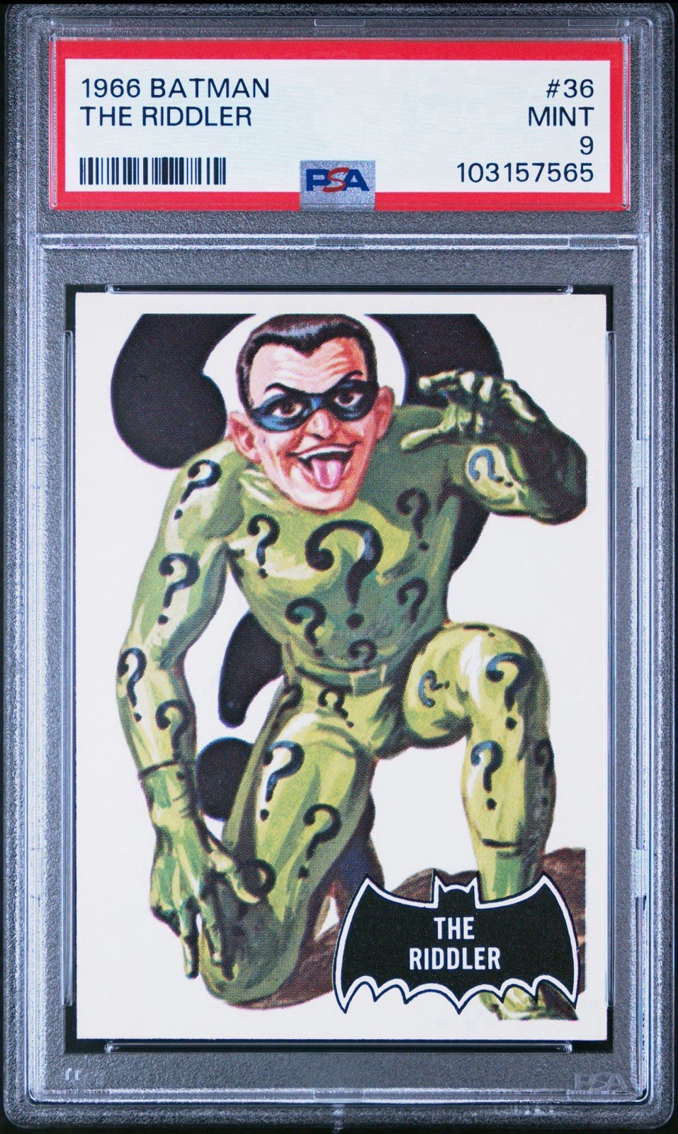 1966 TOPPS BATMAN #36 THE RIDDLER PSA Graded 1966 TOPPS BATMAN #36 THE RIDDLER PSA Graded