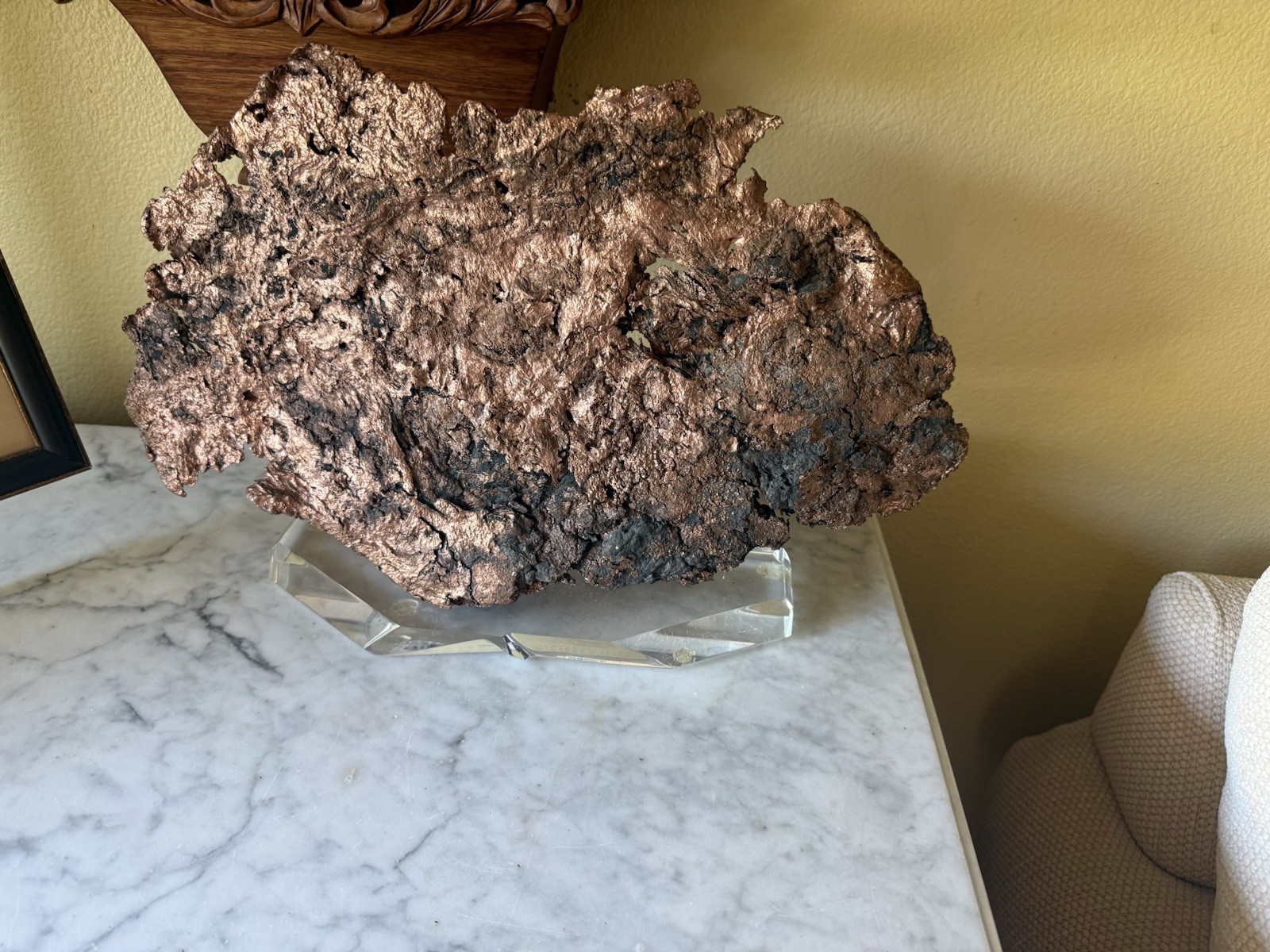 Large authentic Copper Mineral Display Specimen on Acrylic Stand