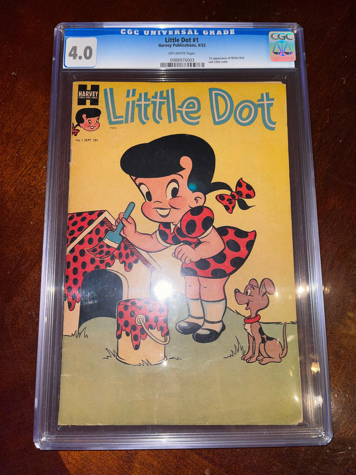 Little Dot #1 CGC 4.0 Harvey 1953 1st Richie Rich Key Golden Age M6 983 cm