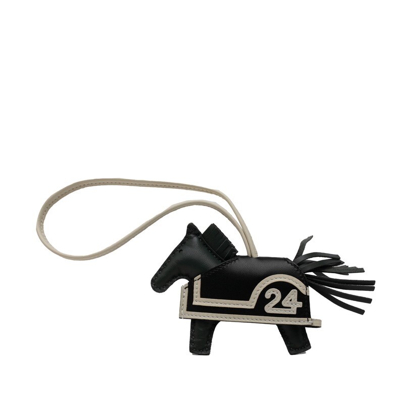 HERMES Rodeo Charm 24 PM Ver Mangrove Bag Charm ir Black Gray Agneau Miro HERM HERMES Rodeo Charm 24 PM Ver Mangrove Bag Charm ir Black Gray Agneau Miro HERM