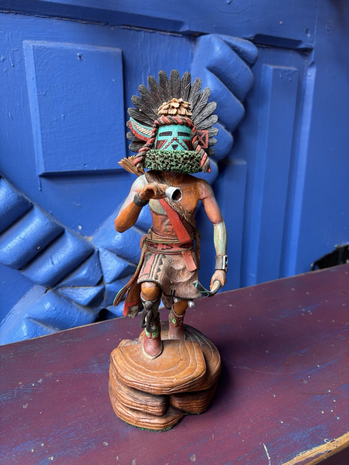 Hopi Kachina Carving Figurine Native Cottonwood Supai Uncle Or Konin u6 Hopi Kachina Carving Figurine Native Cottonwood Supai Uncle Or Konin u6