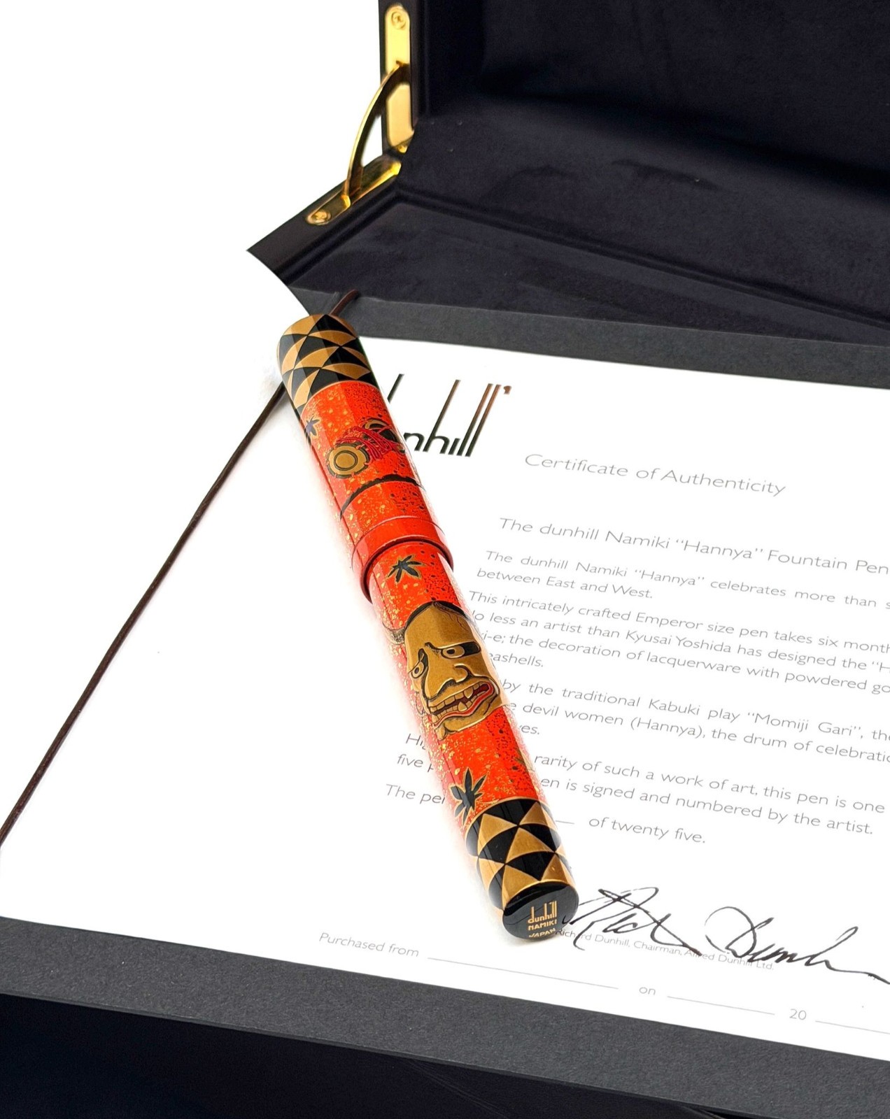 Dunhill–Namiki “Hannya” Limited Edition of 25 – Museum-Grade Maki-e Masterpiece Dunhill–Namiki “Hannya” Limited Edition of 25 – Museum-Grade Maki-e Masterpiece