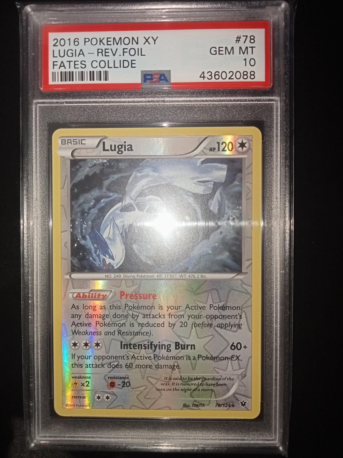 Pokemon PSA 10 Lugia Reverse Holo XY Fates Collide #78 POP 30 READ DESCRIPTION