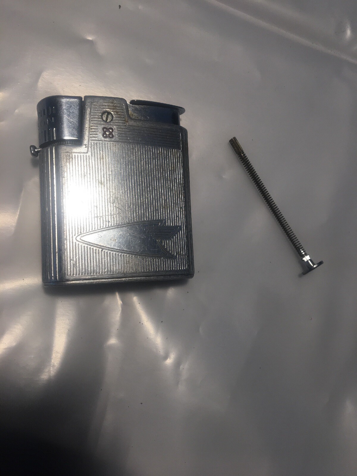VTG ATOMIC MCM Mid-Century Ronson MERCURY HELMET HERMES Lighter Butane Varaflame