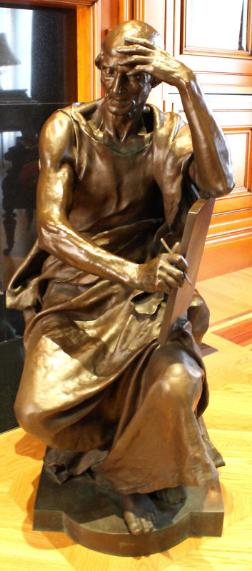 MAGNIFICENT 19C FRENCH BARBEDIENNE LARGE BRONZE STATUE BY P. DUBOIS MAGNIFICENT 19C FRENCH BARBEDIENNE LARGE BRONZE STATUE BY P. DUBOIS