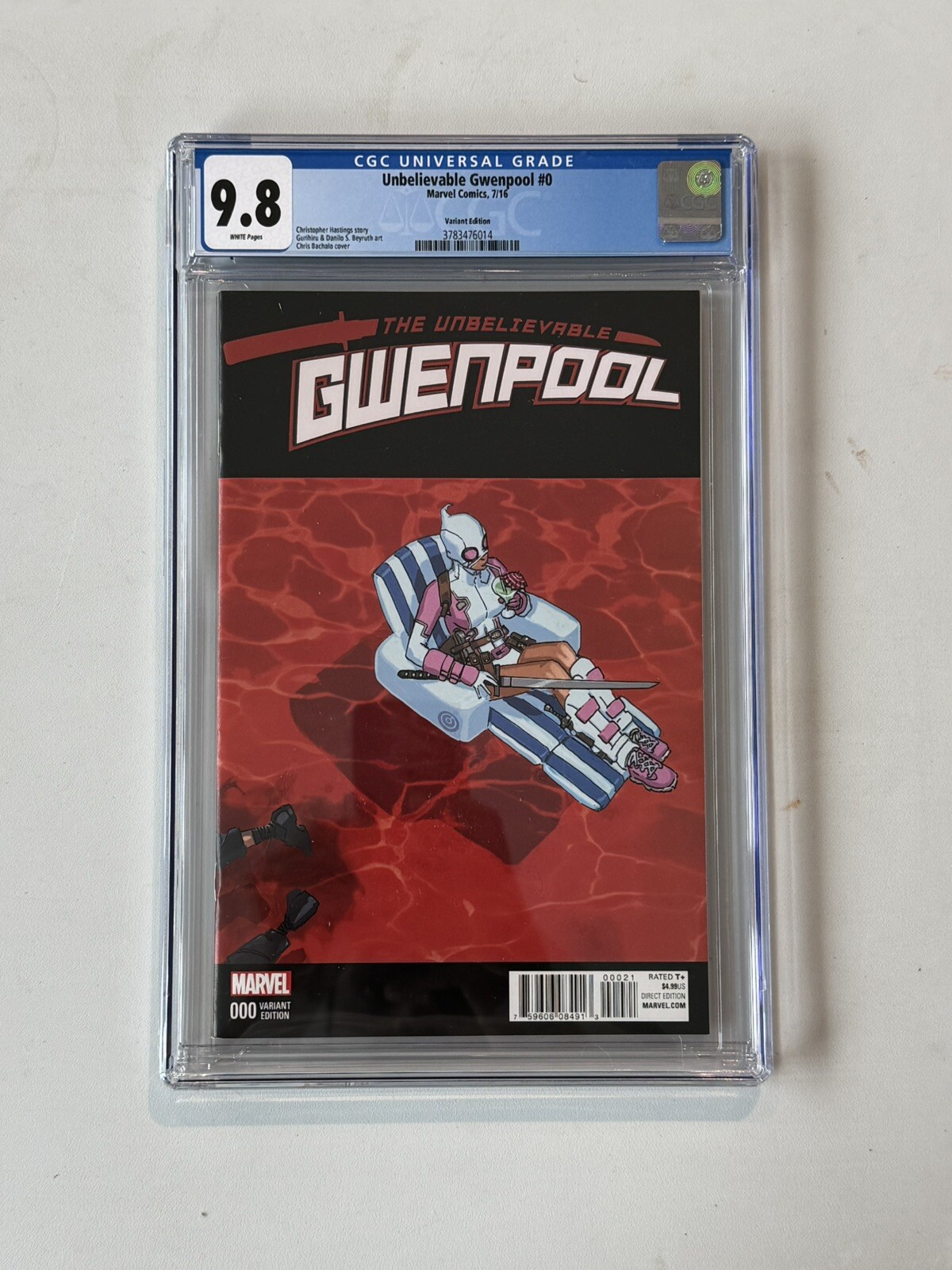 Unbelievable Gwenpool 0 CGC 9.8 1:25 Bachalo Variant Rare Only 10 9.8s On Census Unbelievable Gwenpool 0 CGC 9.8 1:25 Bachalo Variant Rare Only 10 9.8s On Census