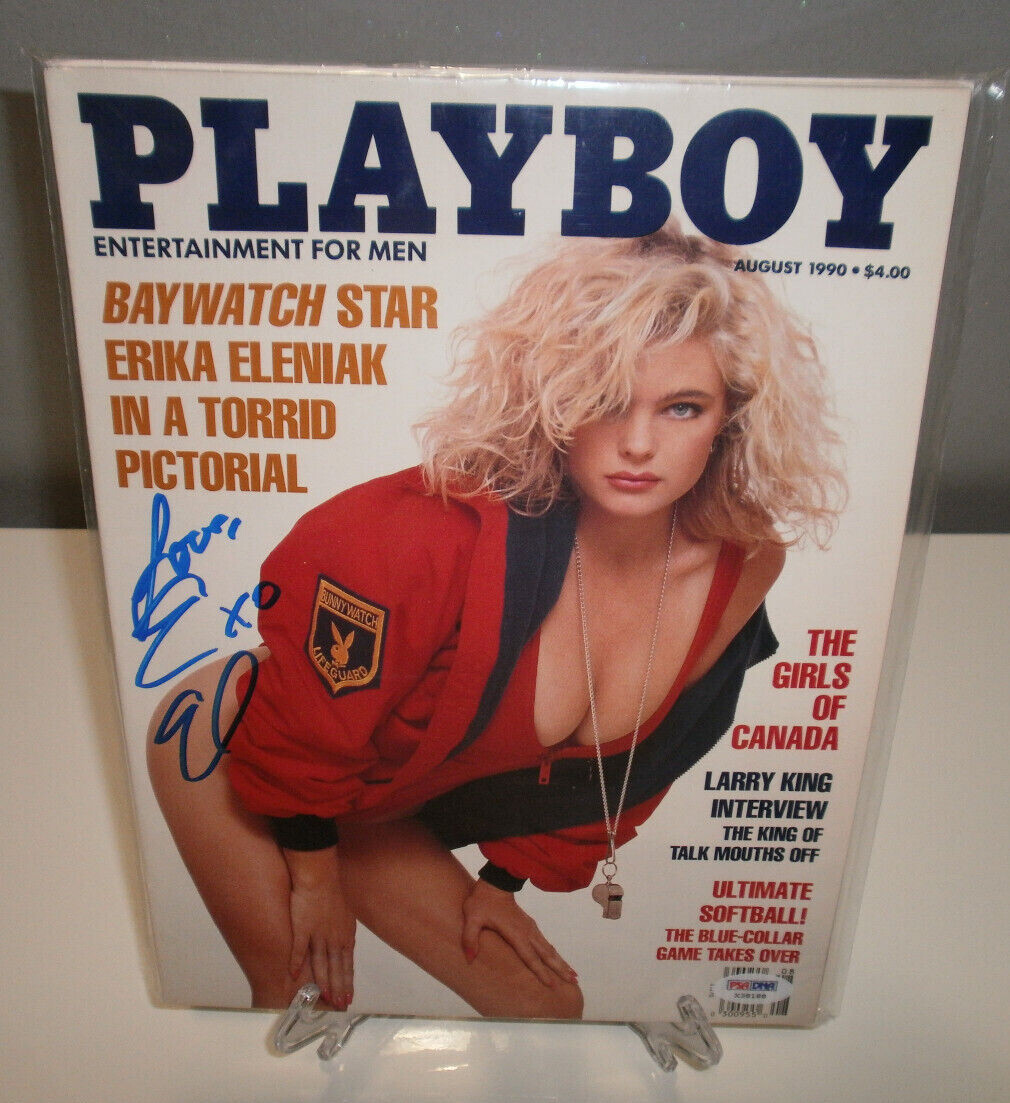 Playmate Erika Eleniak Miss July 1989 signed Playboy magazine August 1990 Rare Playmate Erika Eleniak Miss July 1989 signed Playboy magazine August 1990 Rare