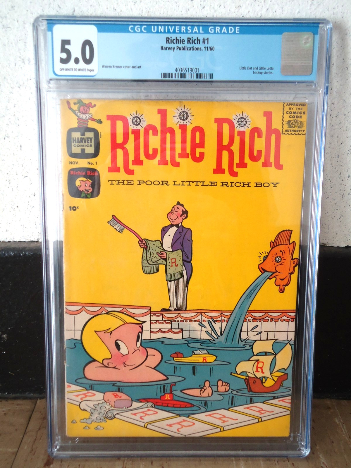 RICHIE RICH # 1 1960 IN 2ND HIGHEST INVESTMENT GRADE WITH ONLY CGC 9.6 BETTER RICHIE RICH # 1 1960 IN 2ND HIGHEST INVESTMENT GRADE WITH ONLY CGC 9.6 BETTER