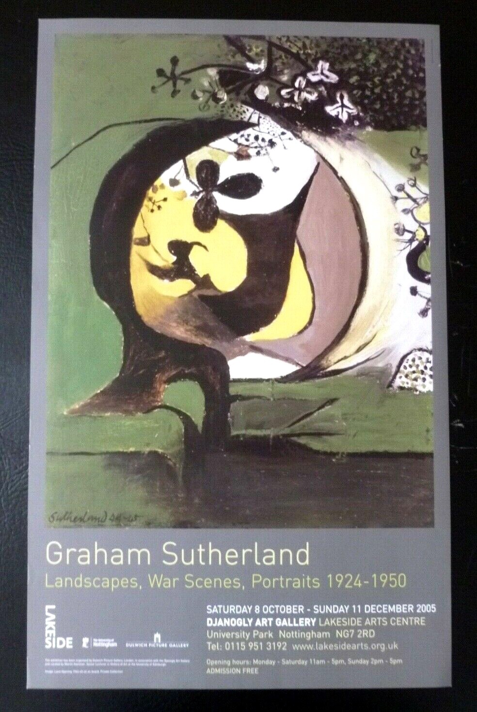 Graham Sutherland Landscapes, War Scenes, Portraits 2005 Art Exhibition Poster Graham Sutherland Landscapes, War Scenes, Portraits 2005 Art Exhibition Poster