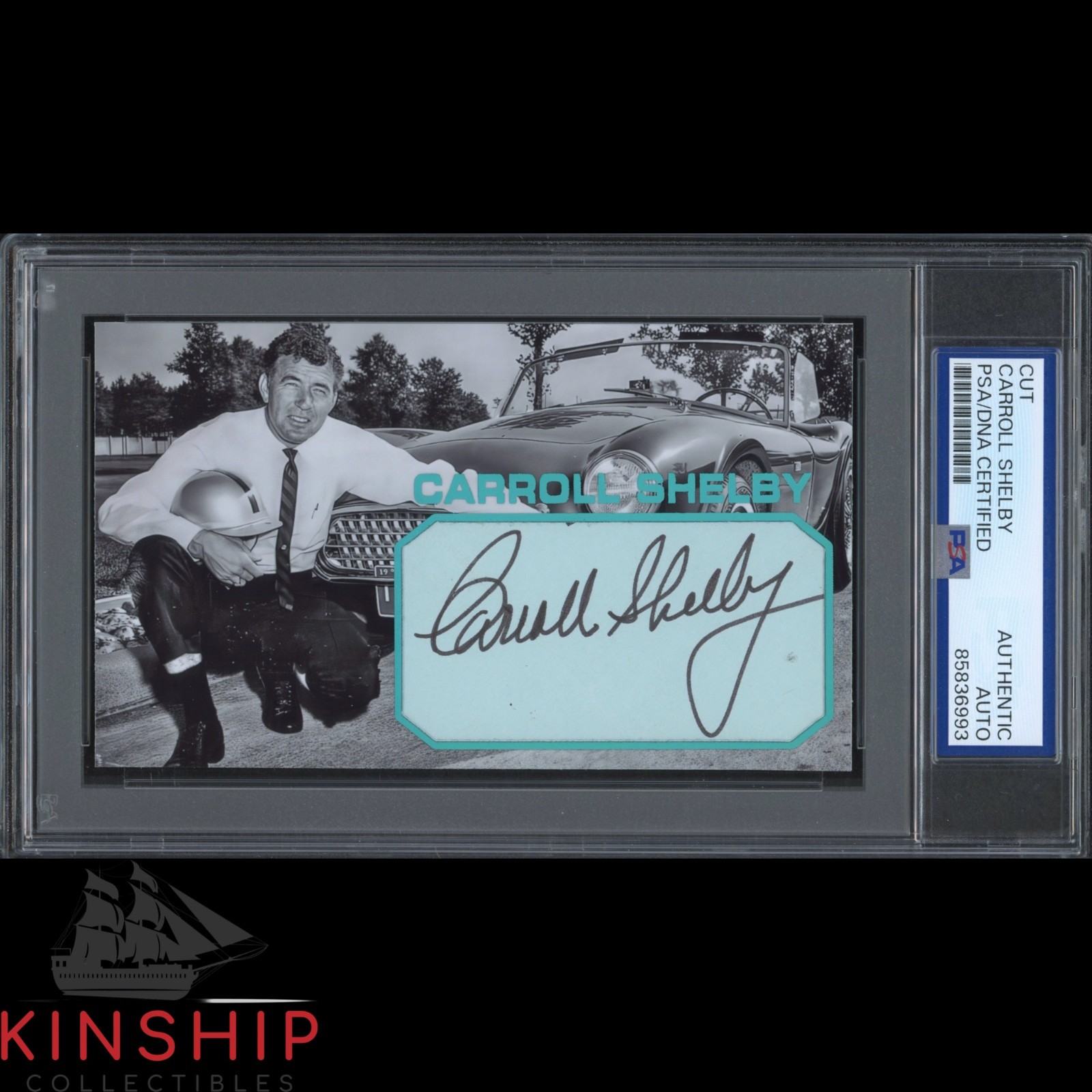 Carroll Shelby signed Cut 3x5 Custom Card PSA DNA Slab Racing Ford Auto C6524 Carroll Shelby signed Cut 3x5 Custom Card PSA DNA Slab Racing Ford Auto C6524