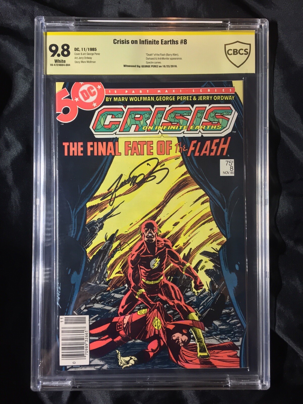 🔥CRISIS On Infinite Earths🔥#8 SS by PEREZ/Wolfman RARE HTF 🔥9.8 NEWSSTAND