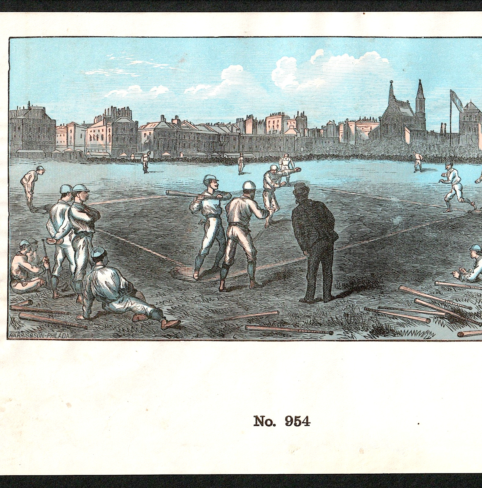 1870's Baseball Ext. RARE Short Stop Harris & Son Inner Cigar Box Label SR.L.sS 1870's Baseball Ext. RARE Short Stop Harris & Son Inner Cigar Box Label SR.L.sS