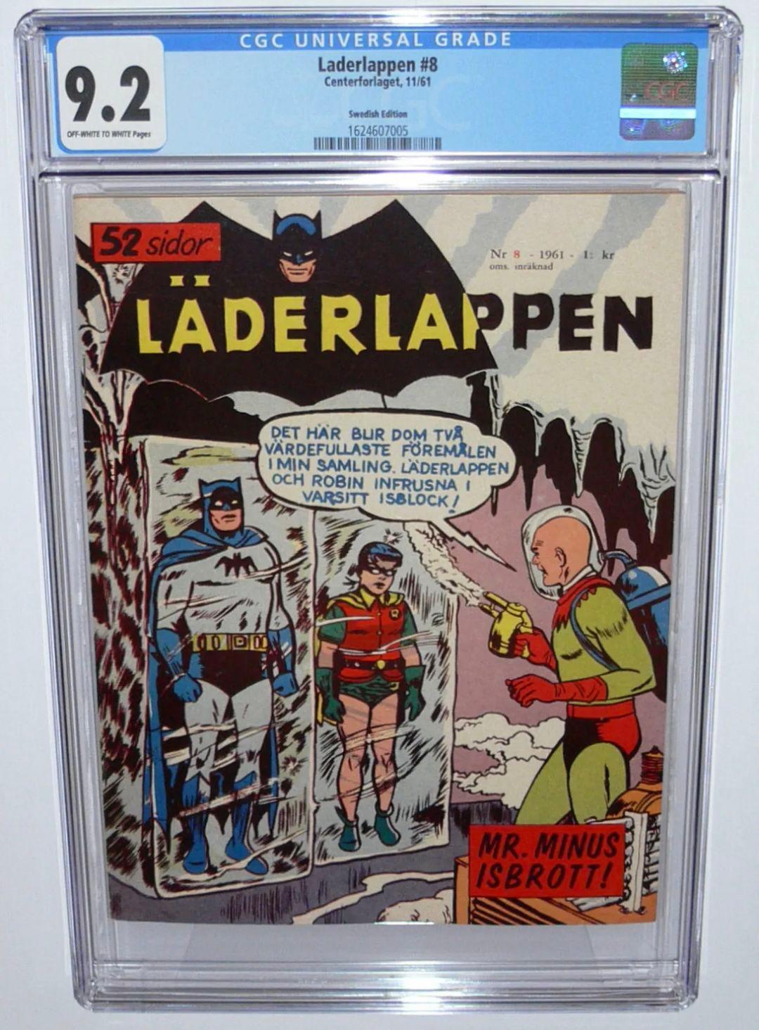 1959 DC BATMAN #121 CGC 9.2 1ST APP OF MR FREEZE HIGHEST GRADED KEY GRAIL SWEDEN 1959 DC BATMAN #121 CGC 9.2 1ST APP OF MR FREEZE HIGHEST GRADED KEY GRAIL SWEDEN