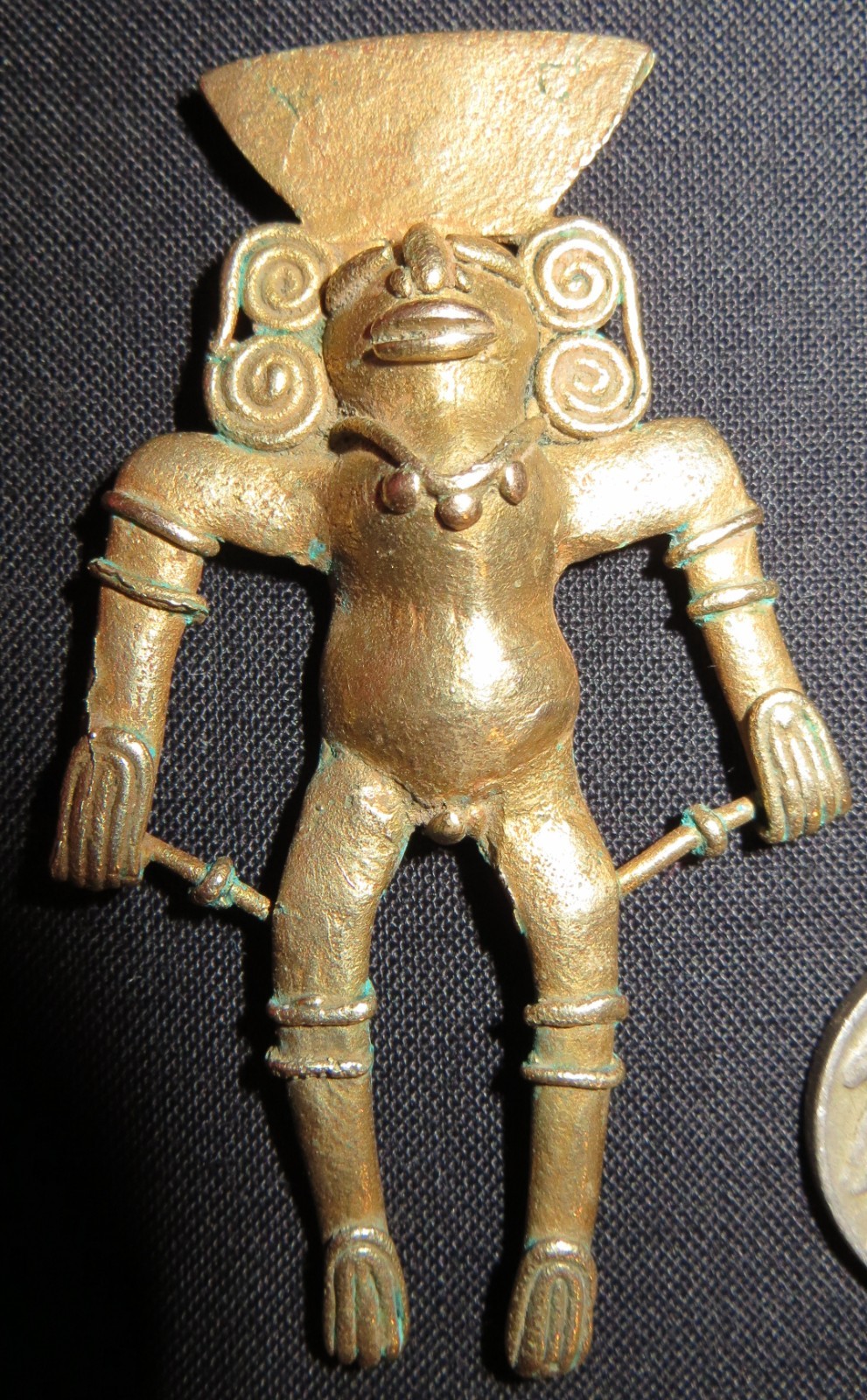 Costa Rica: Pre-columbian: Diquis culture: 500-1500 AD, nude warrior Costa Rica: Pre-columbian: Diquis culture: 500-1500 AD, nude warrior