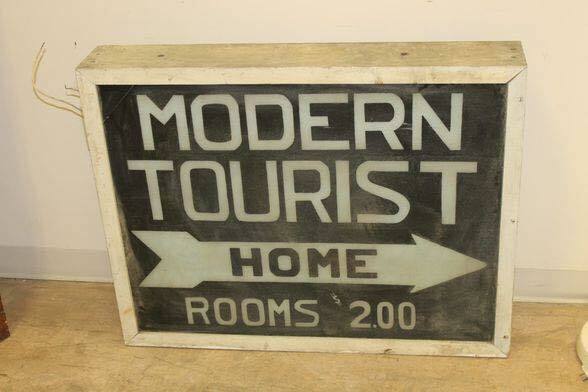 Vintage Double Sided Painted Glass Modern Tourist Home Motel Rooms $2.00 Vintage Double Sided Painted Glass Modern Tourist Home Motel Rooms $2.00