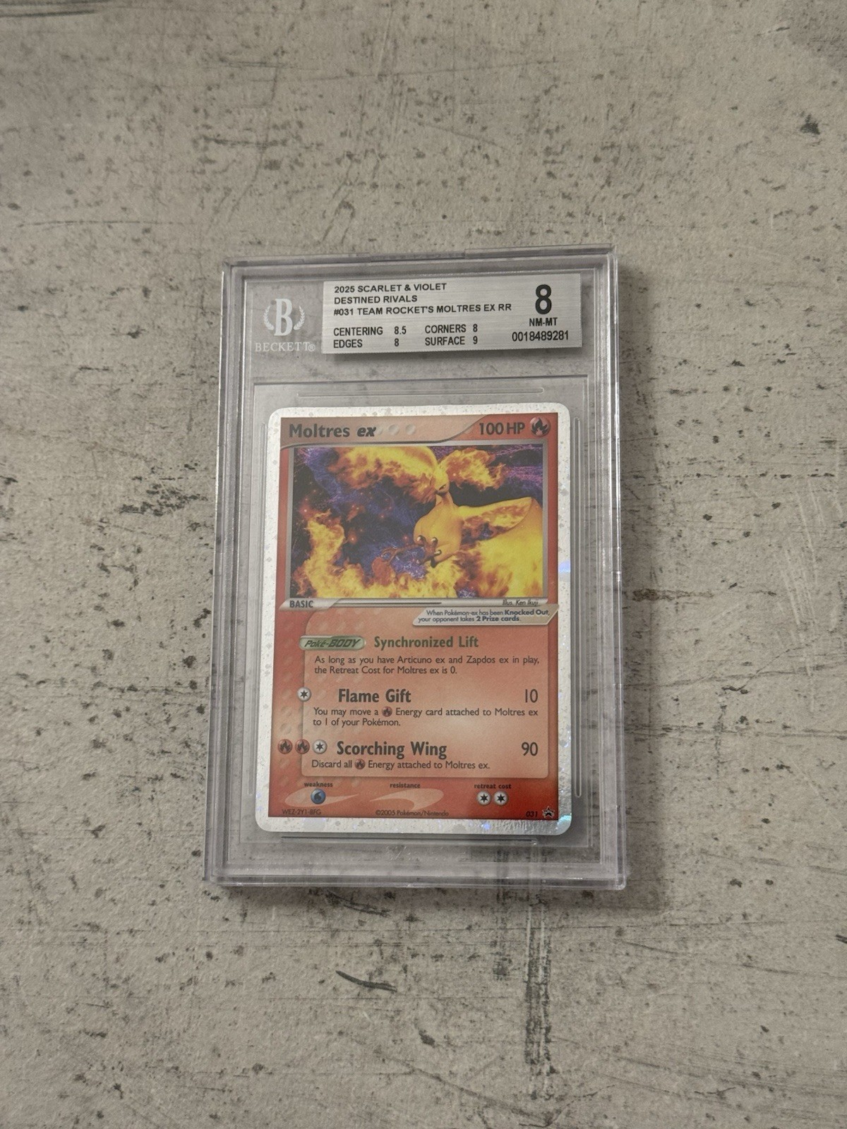 2003-06 POKEMON PROMOS NINTENDO BLACK STAR MOLTRES EX #31 TIN ERROR LABEL BGS 8 2003-06 POKEMON PROMOS NINTENDO BLACK STAR MOLTRES EX #31 TIN ERROR LABEL BGS 8