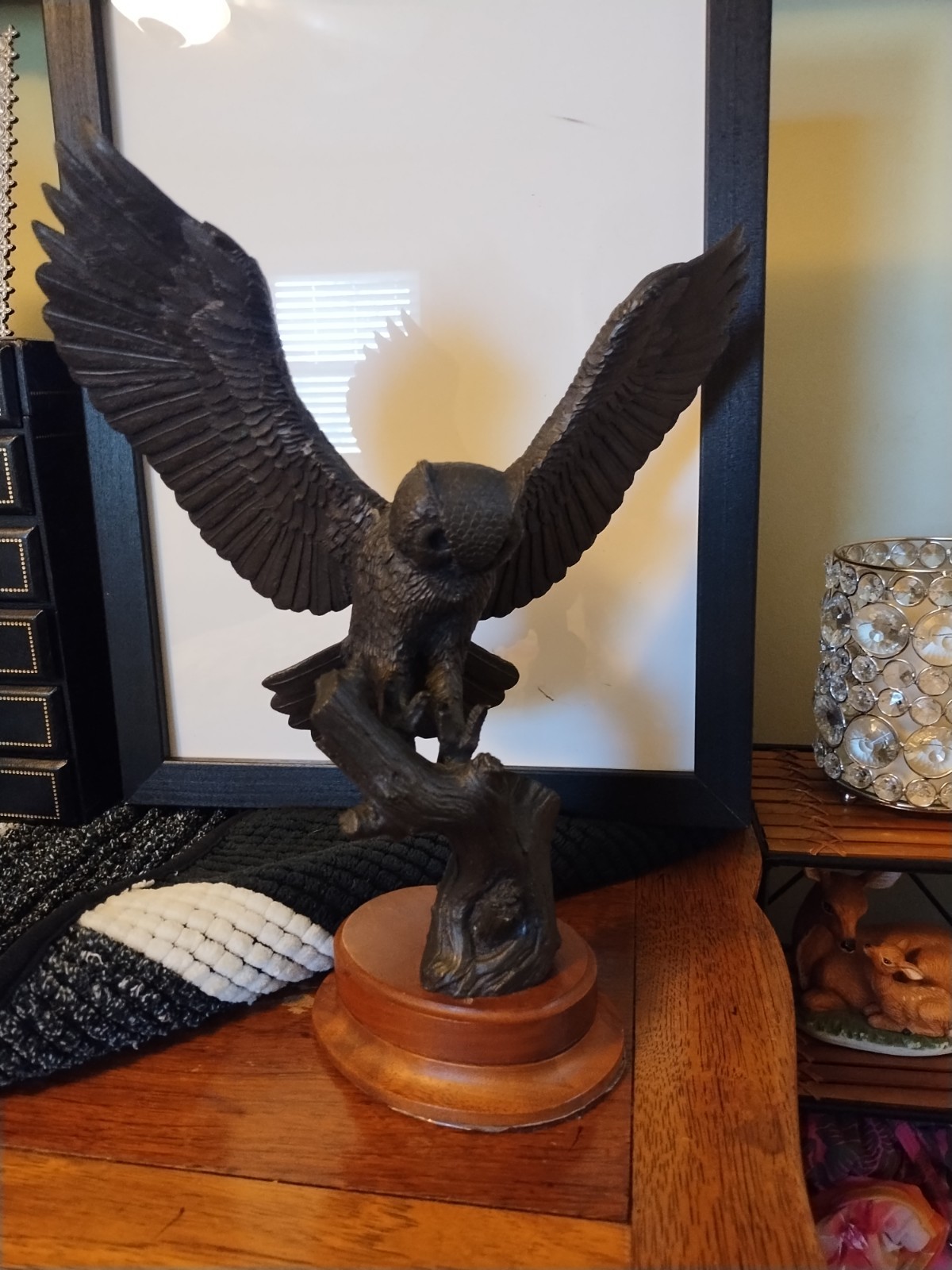 Great Horned Owl Bronze Statue Franklin Mint By Gilroy Roberts 131/2500