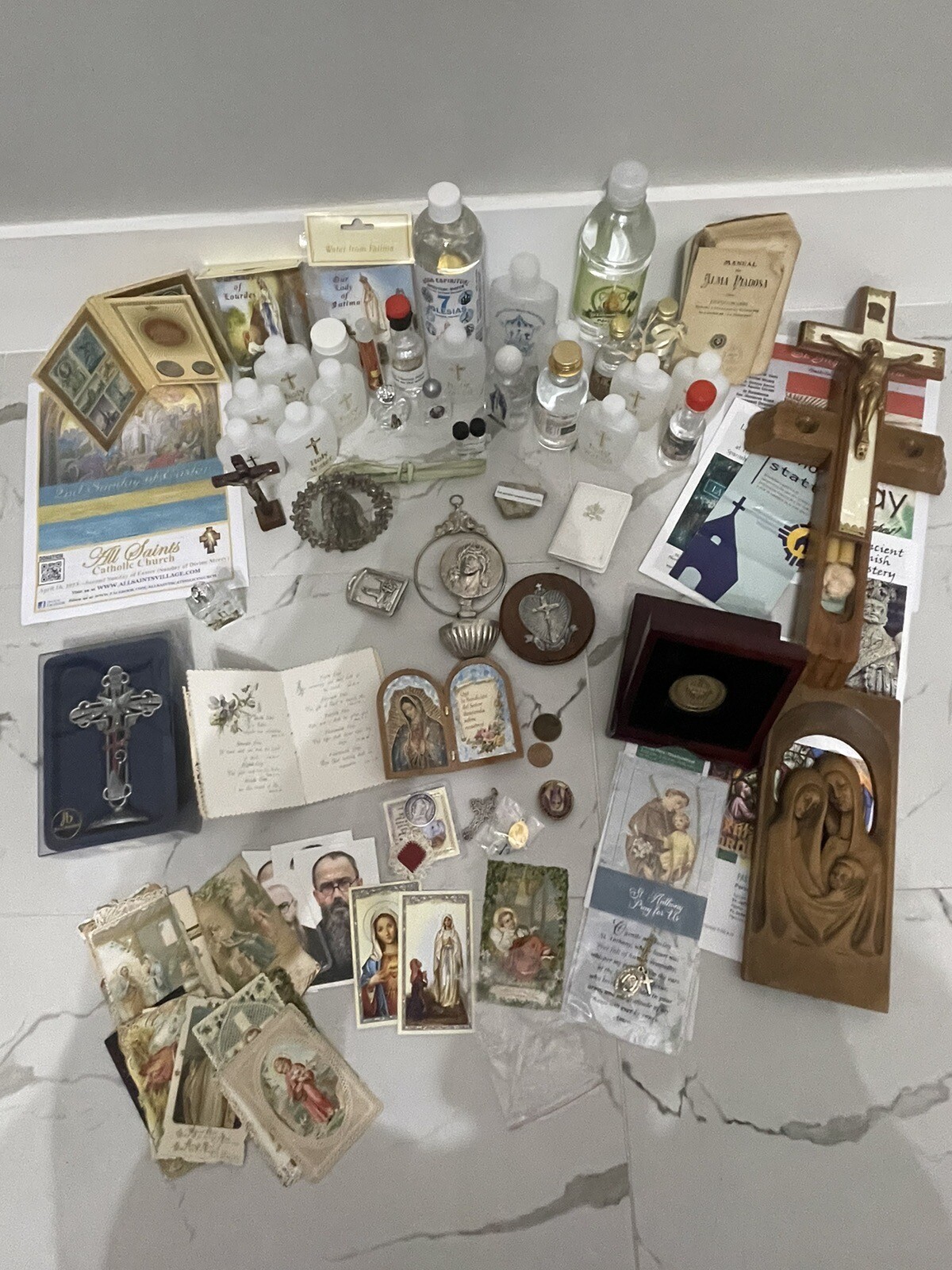 Holy Water From All Over The Globe & Vintage Religious Items-One of a kind lot. Holy Water From All Over The Globe & Vintage Religious Items-One of a kind lot.