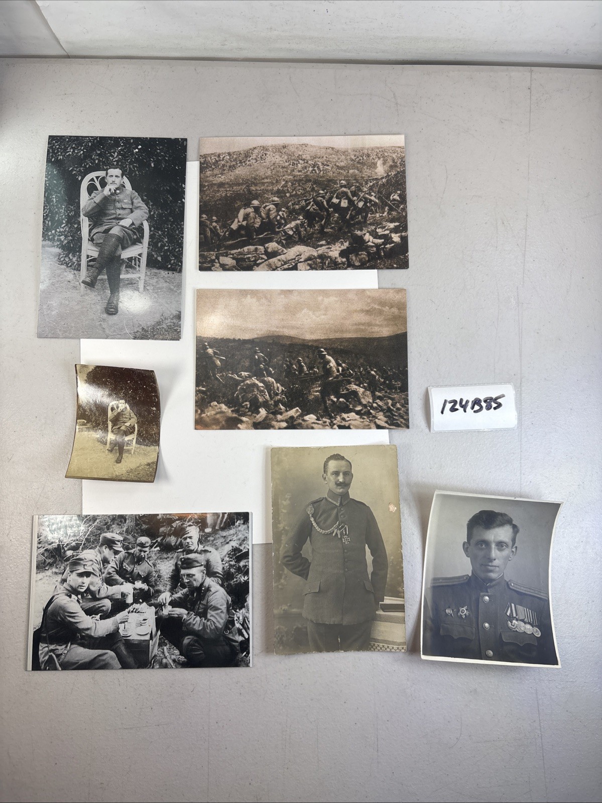 WW1/WW2 Photo Lot RPPC Finnish German Italian Russian Trench Postcard 124B85