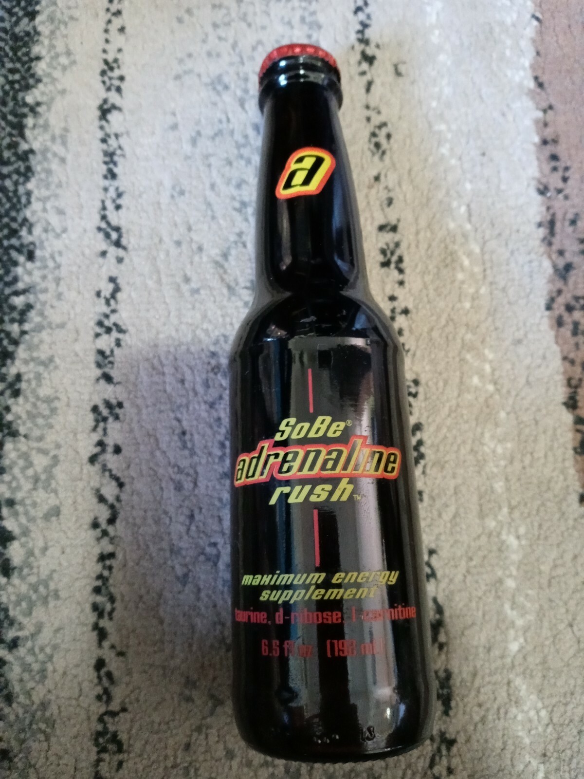 2001 Sobe Adrenaline Rush SEALED AUTHENTIC RARE EXOTIC POP ENERGY DRINK GLASS 