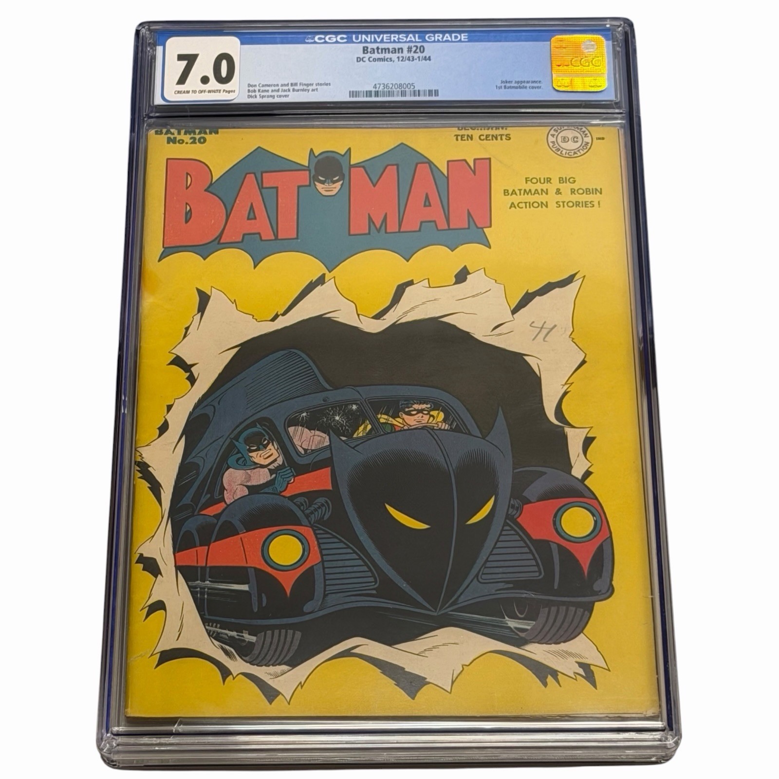BATMAN #20 CGC 7 Cream To OFF-WHITE PAGES DC COMICS 1944