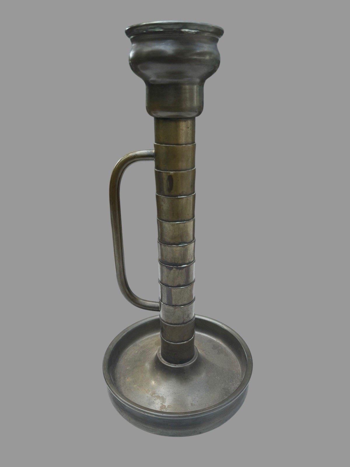 Antique Vincent Mfg Co Cleveland Brass Giant Chamberstick Candlestick 17” #533 Antique Vincent Mfg Co Cleveland Brass Giant Chamberstick Candlestick 17” #533