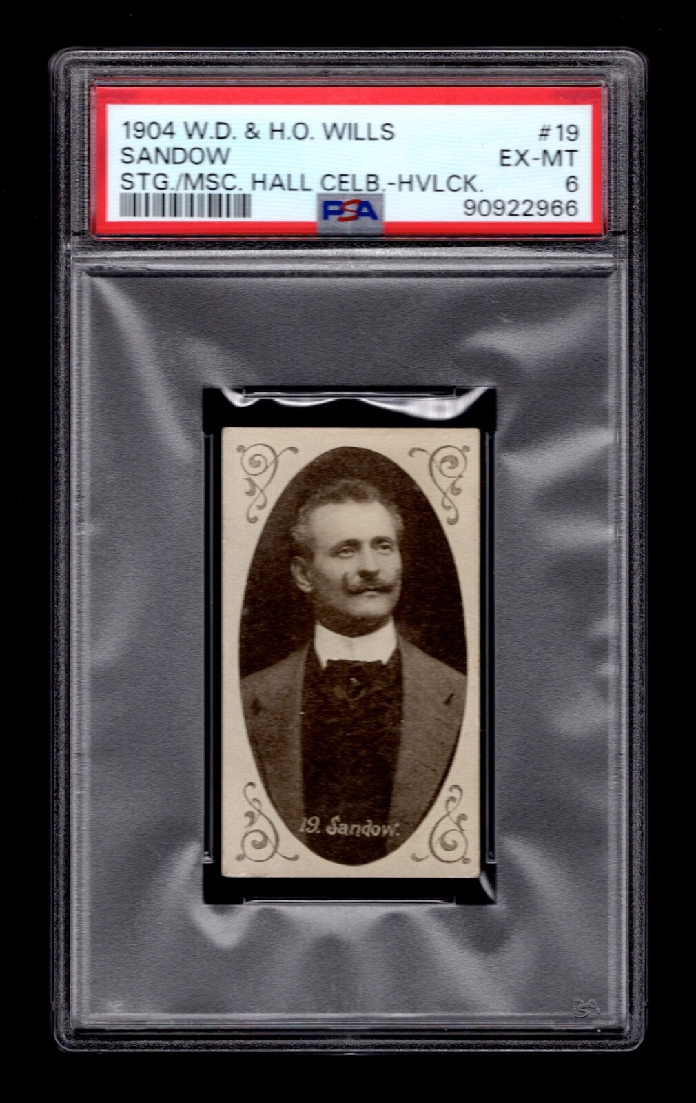 PSA 6 EUGEN SANDOW 1904 Havelock Card #19 BodyBuilding HIGHEST EVER GRADED 1/1 PSA 6 EUGEN SANDOW 1904 Havelock Card #19 BodyBuilding HIGHEST EVER GRADED 1/1