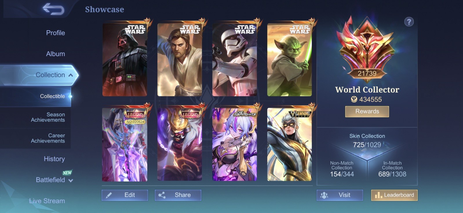 RARE STAR WARS SKINS FOR MOBILE LEGENDS BANG BANG, WORLD COLLECTOR, ALL HEROES RARE STAR WARS SKINS FOR MOBILE LEGENDS BANG BANG, WORLD COLLECTOR, ALL HEROES