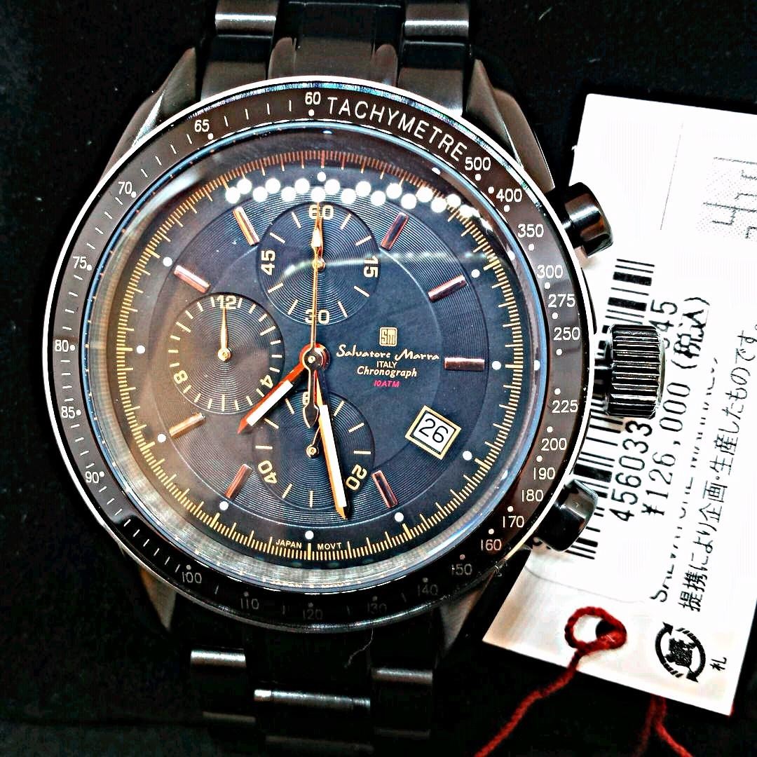Salvatore Marra Black IP Coated Chronograph Limited Edition 40mm quartz men\'s wa Salvatore Marra Black IP Coated Chronograph Limited Edition 40mm quartz men\'s wa