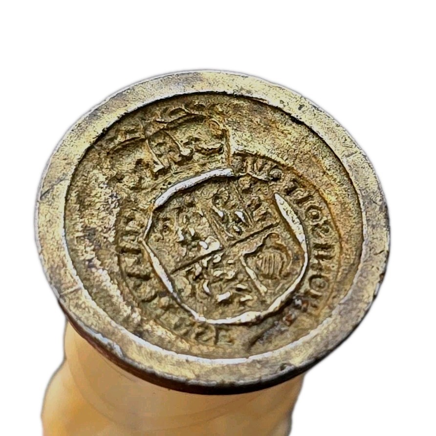 King George IV Wax Seal Matrix Desk Stamp British Royal Hanover Coat of Arms UK