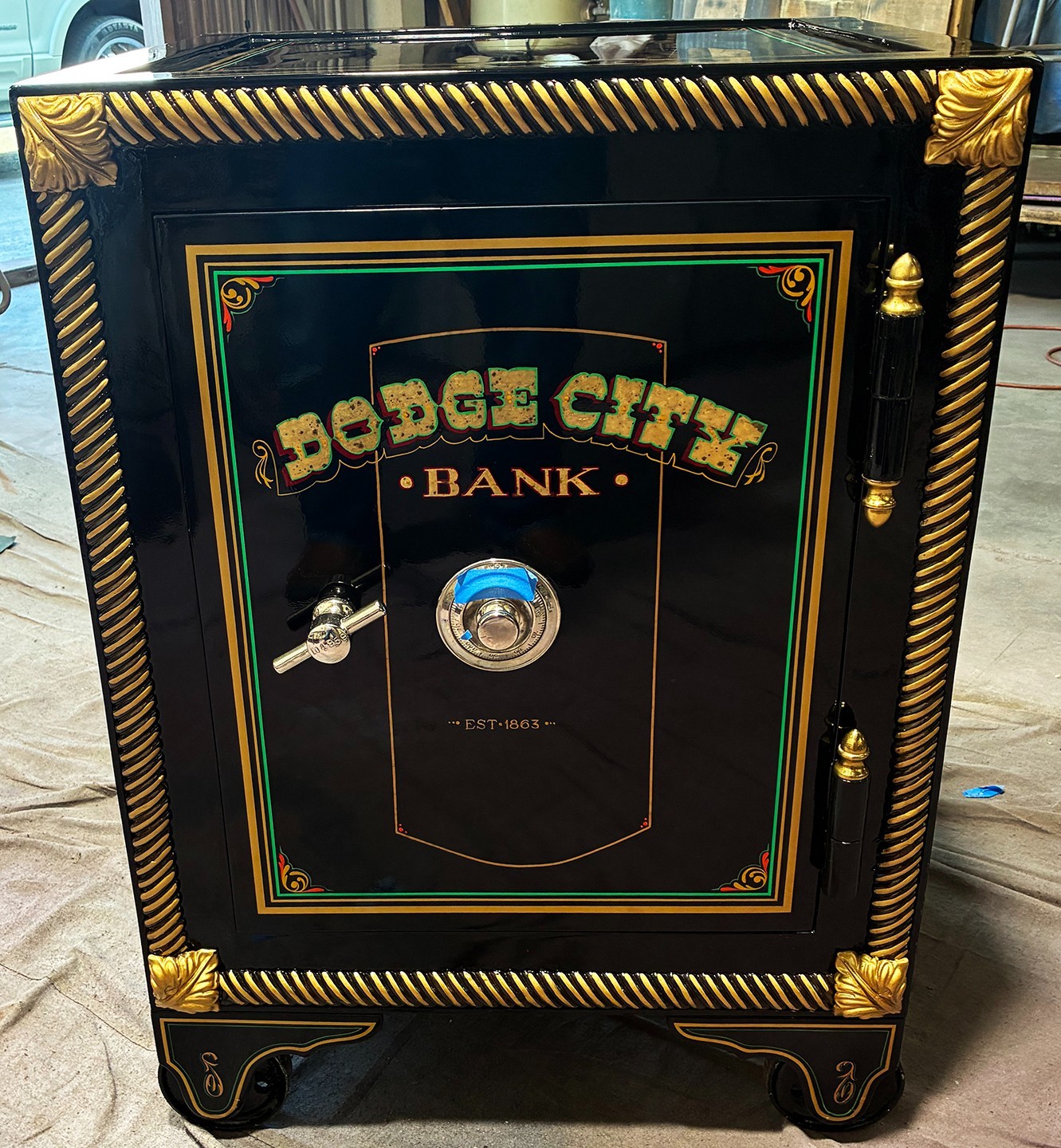Antique Original Safe Custom Refinished Dodge City circa 1890 Antique Original Safe Custom Refinished Dodge City circa 1890