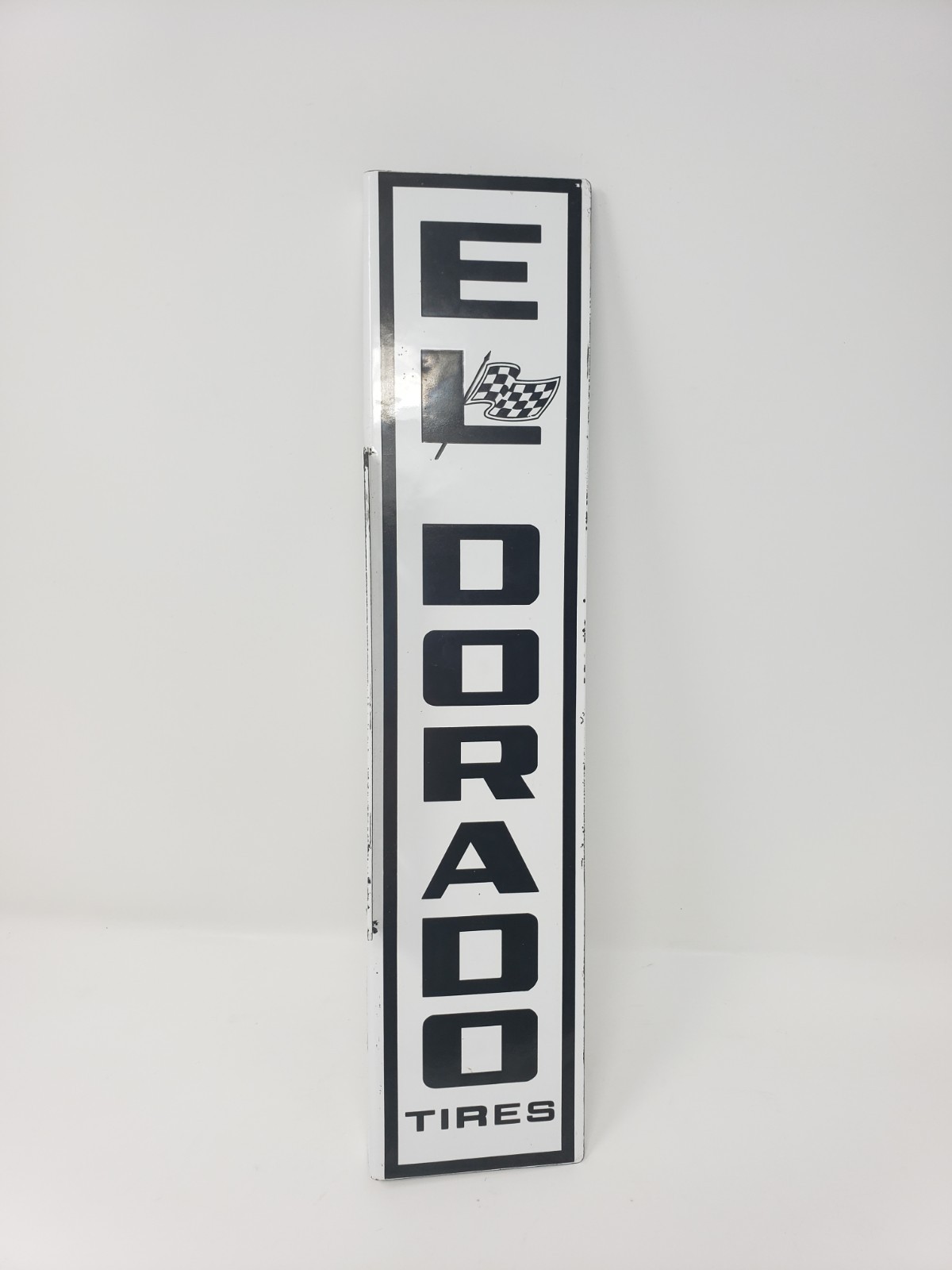 El Dorado tires porcelain flange sign. Veribrite signs Chicago El Dorado tires porcelain flange sign. Veribrite signs Chicago